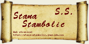 Stana Stambolić vizit kartica